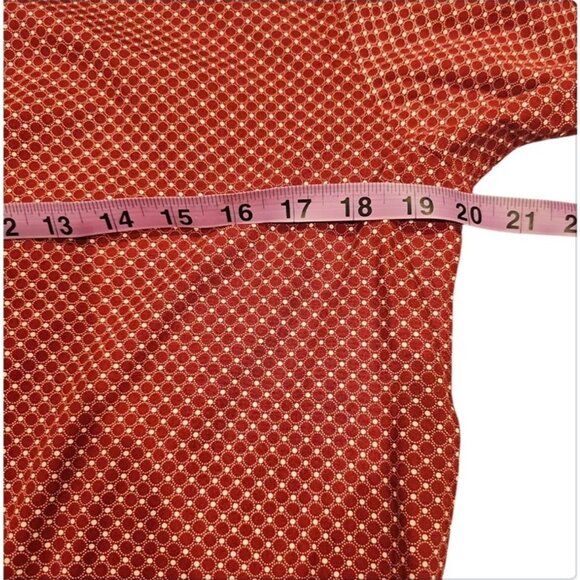 Ted Baker London Mens Slim Fit Red Diamond Print Button-Down Shirt Size 3 Cotton - Picture 5 of 7